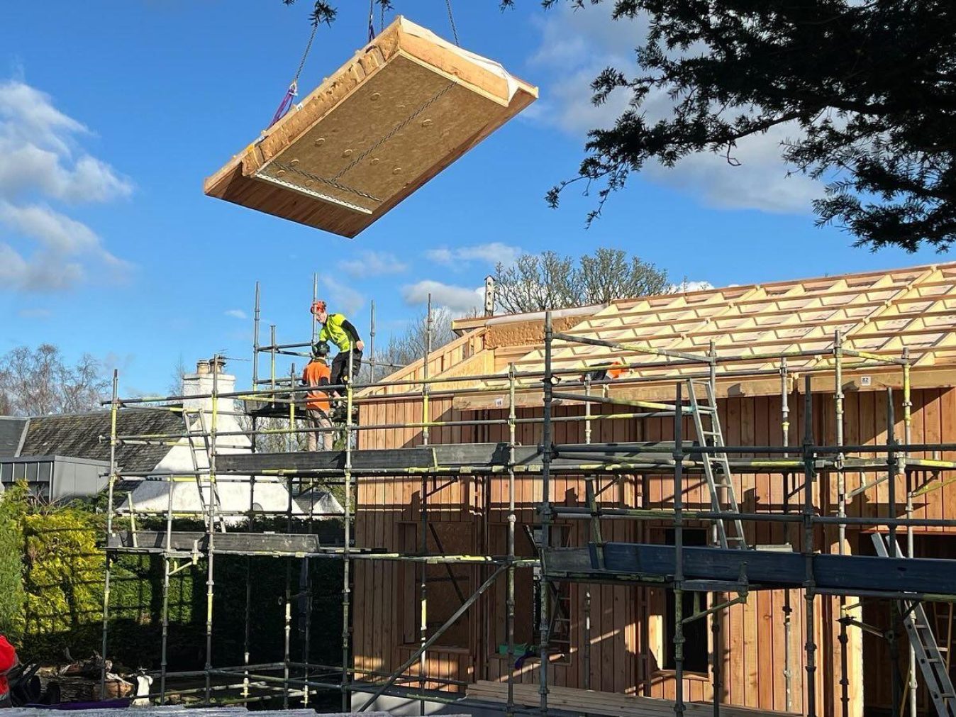 Crane day at a MAKAR home raise
