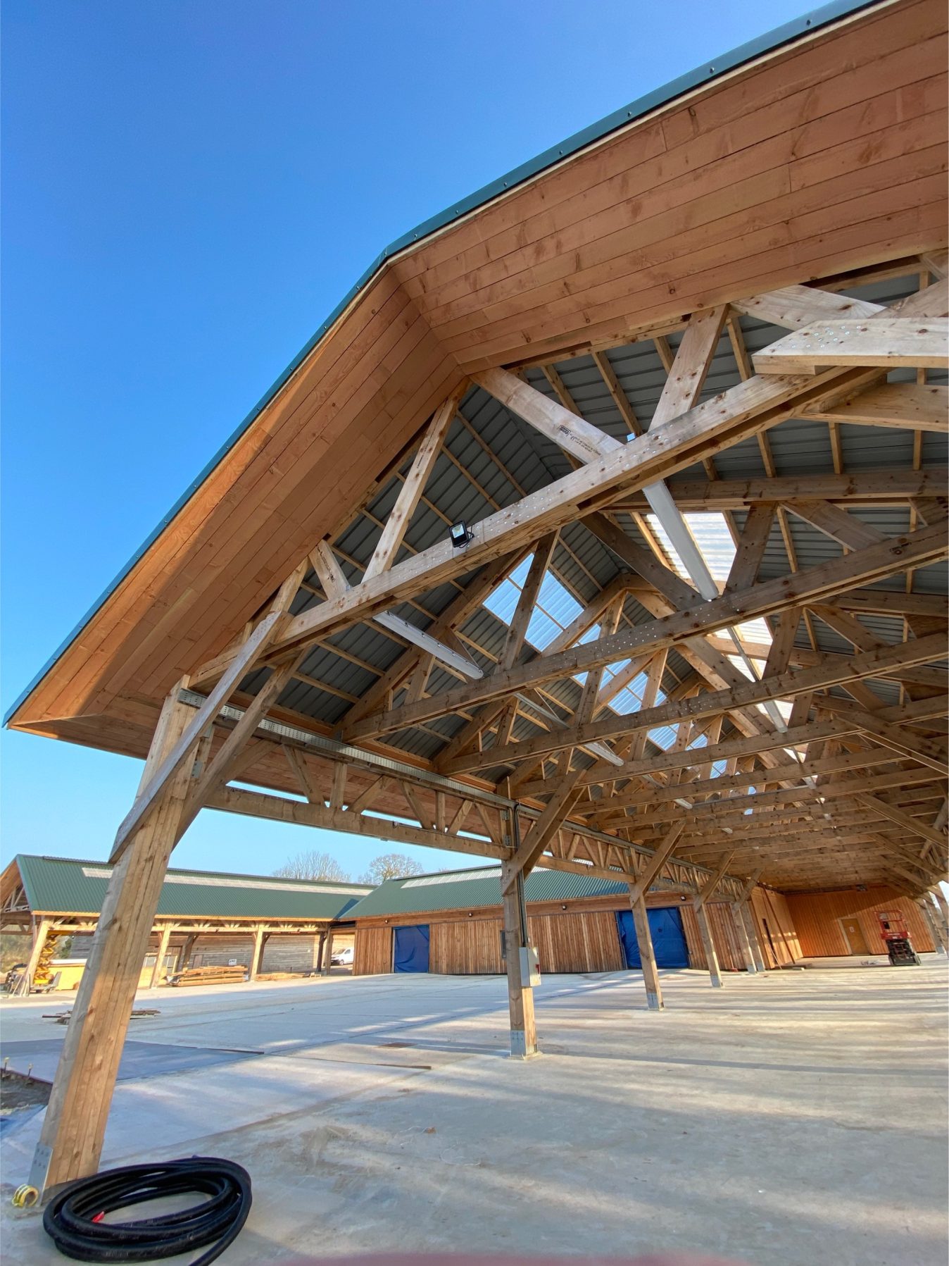 Detail of our large span apex and girder truss